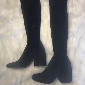 Black over the knee boots